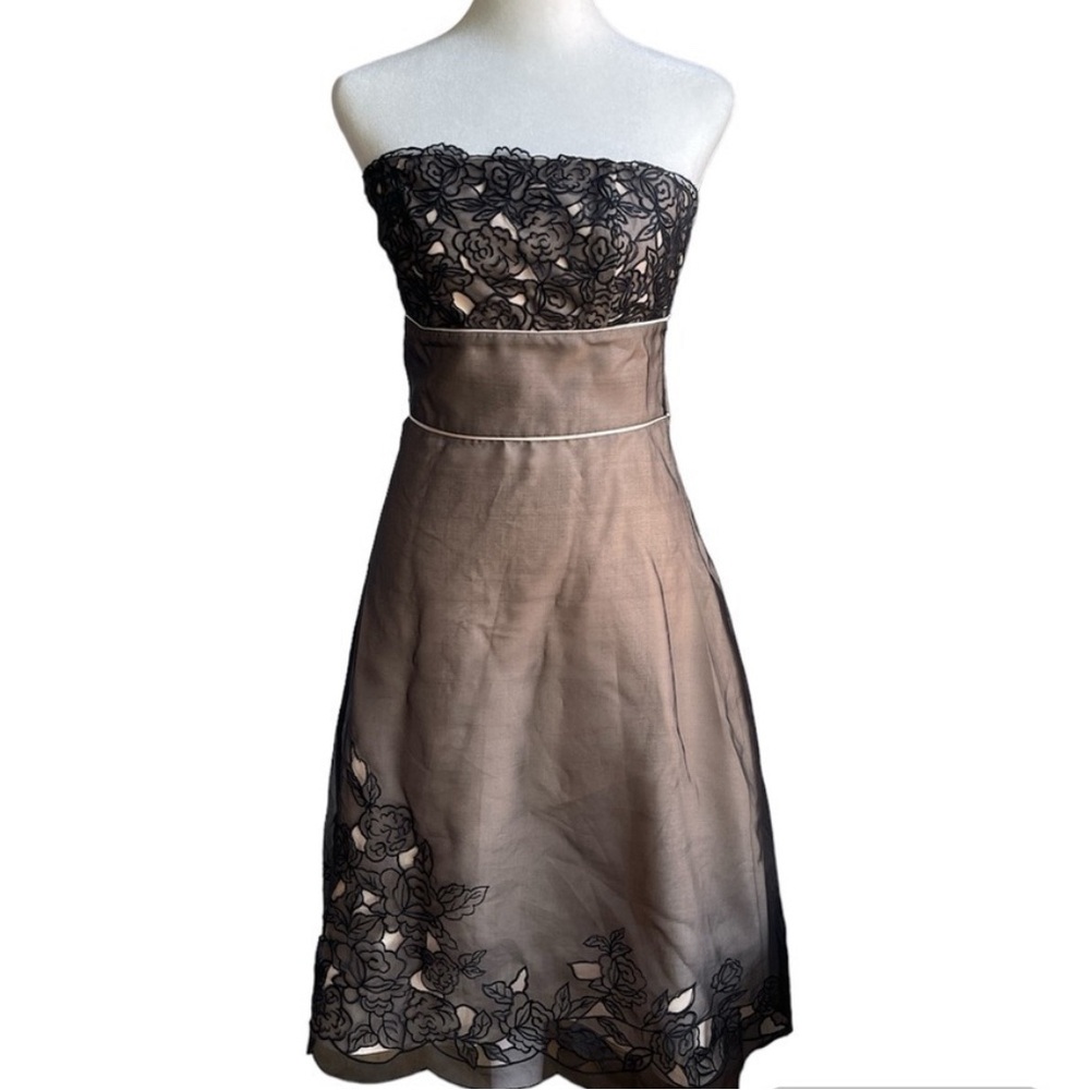 Black Floral Silk Dress White House Black Market